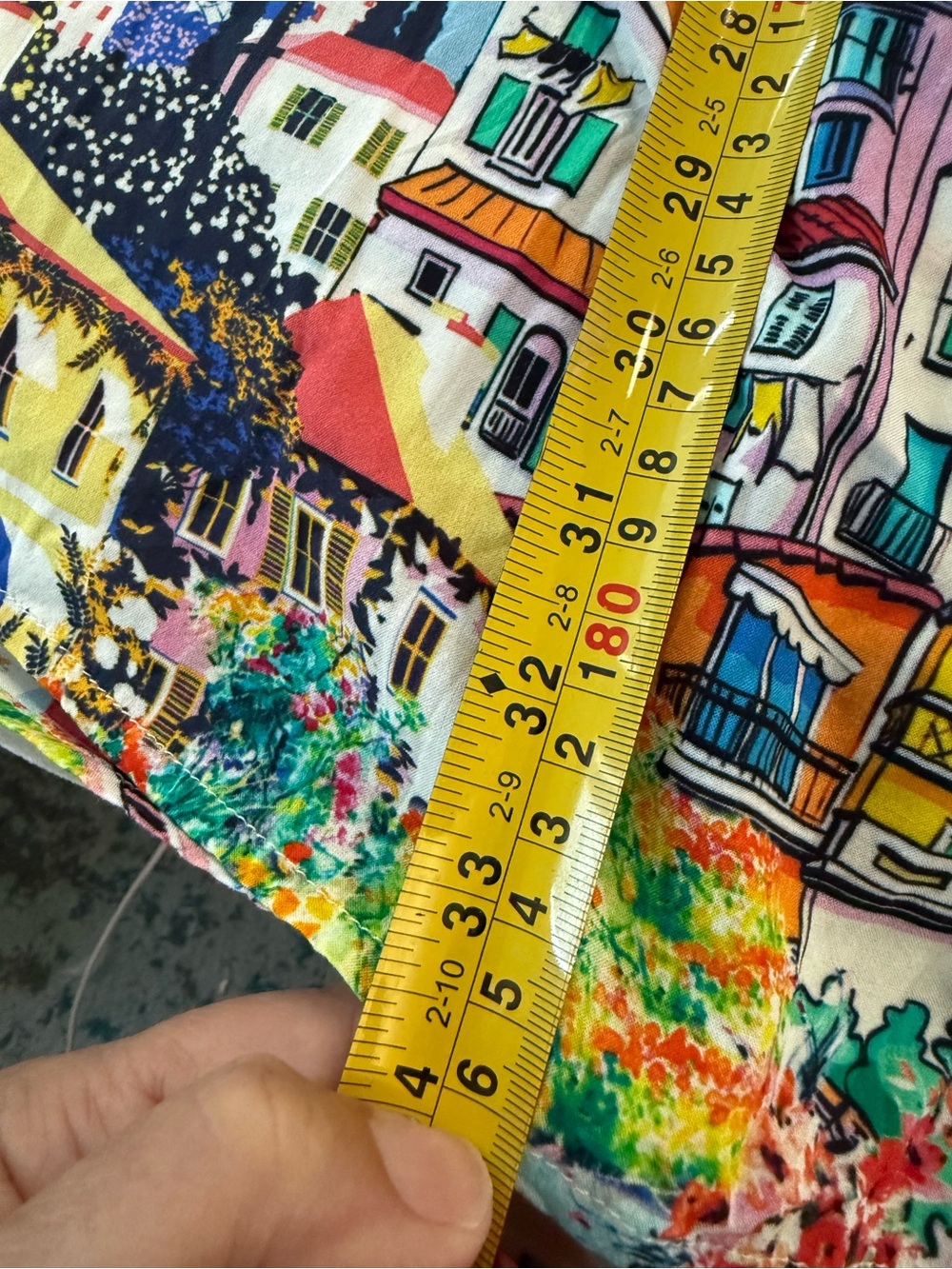 Johnny Was Cannes Cover-Up Dress colorful Mediterranean scene rayon M Ik1 - Picture 4 of 5